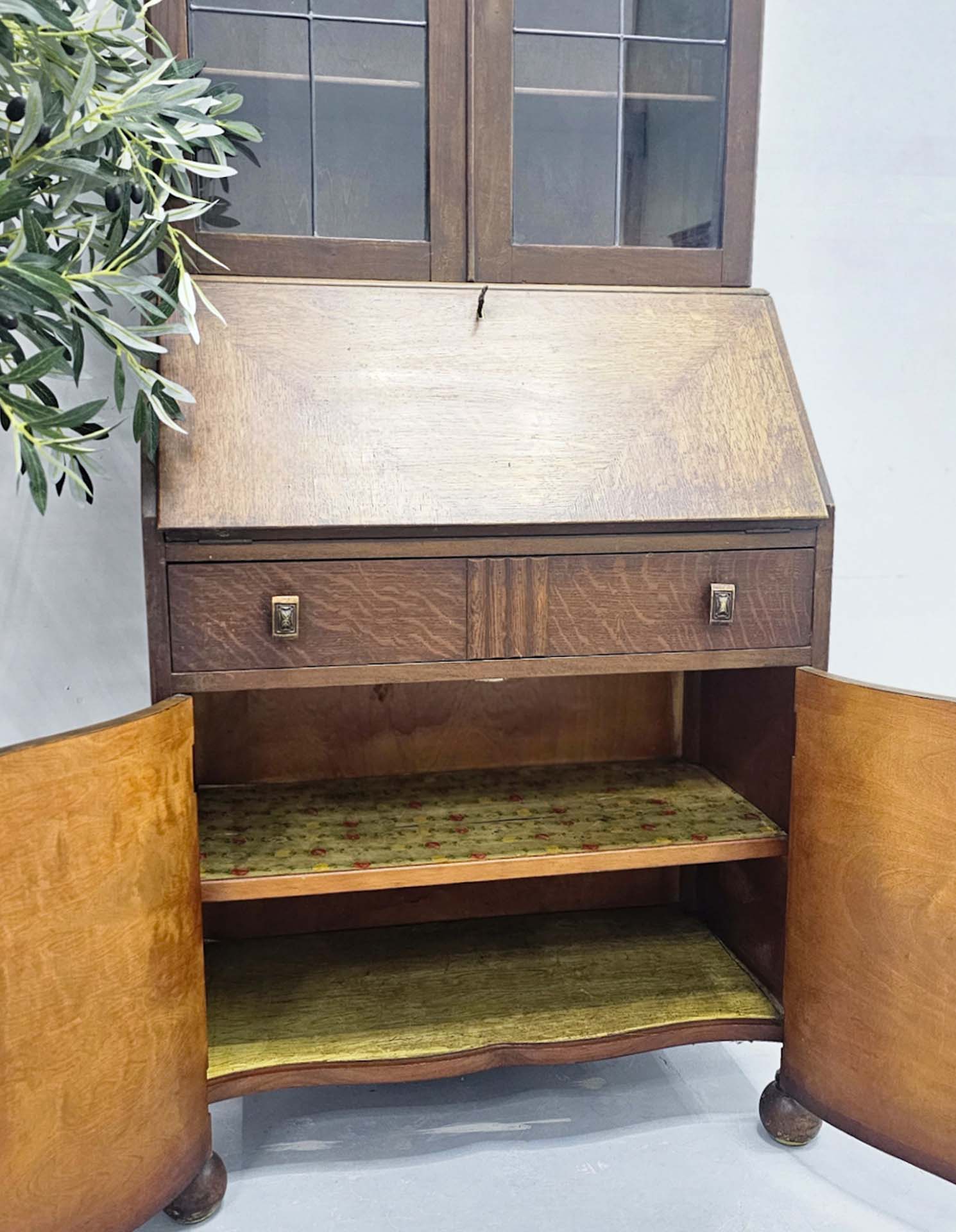 Art Deco bureau bookcase