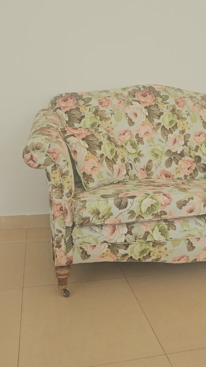 English Floral Country Sofa