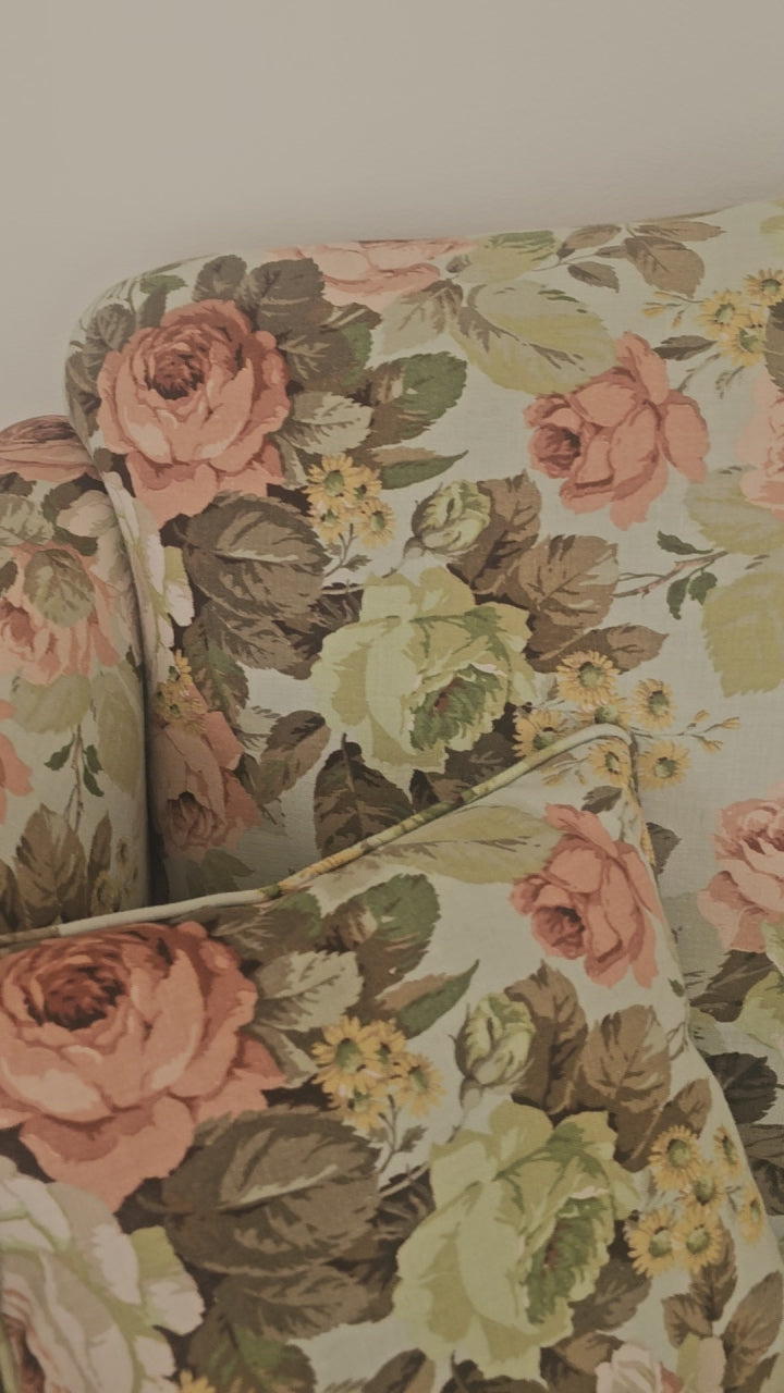 English Floral Country Sofa