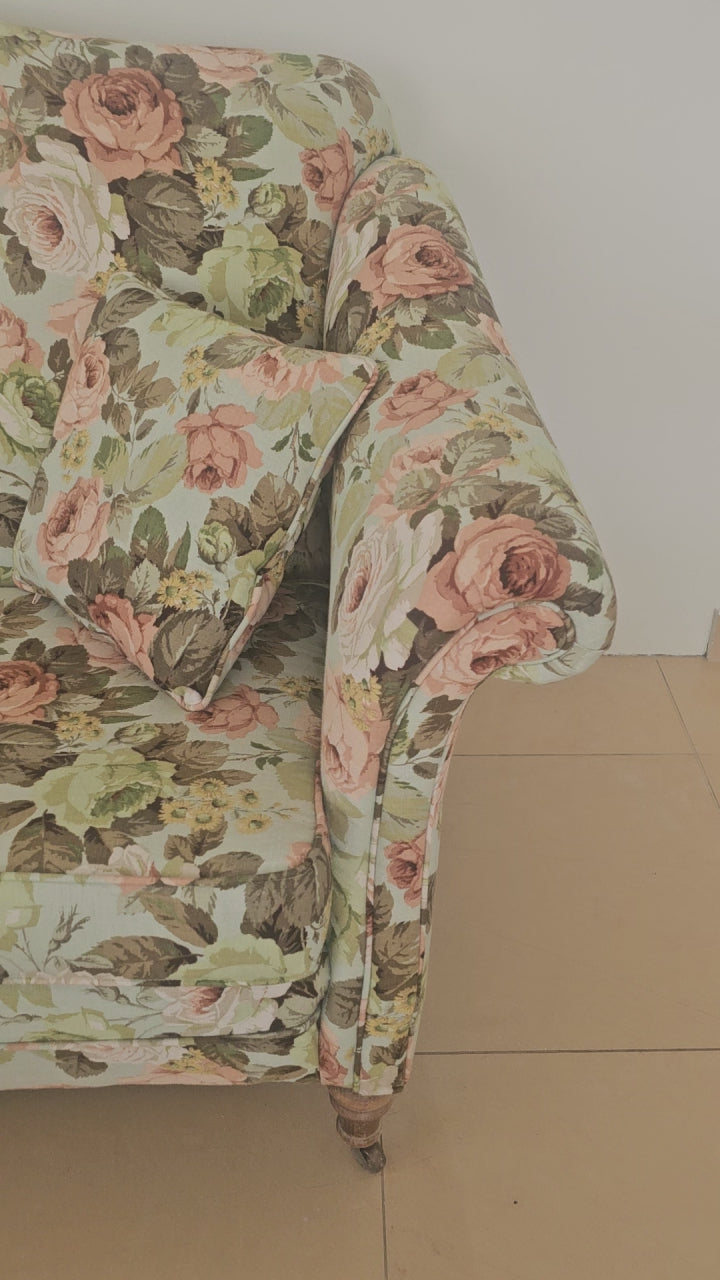 English Floral Country Sofa
