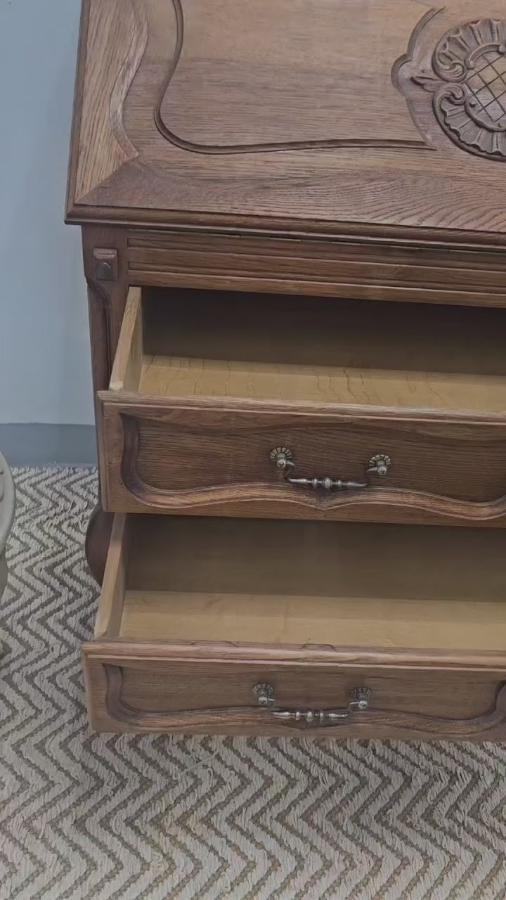 Louis XV Style Oak Bureau / Secretaire