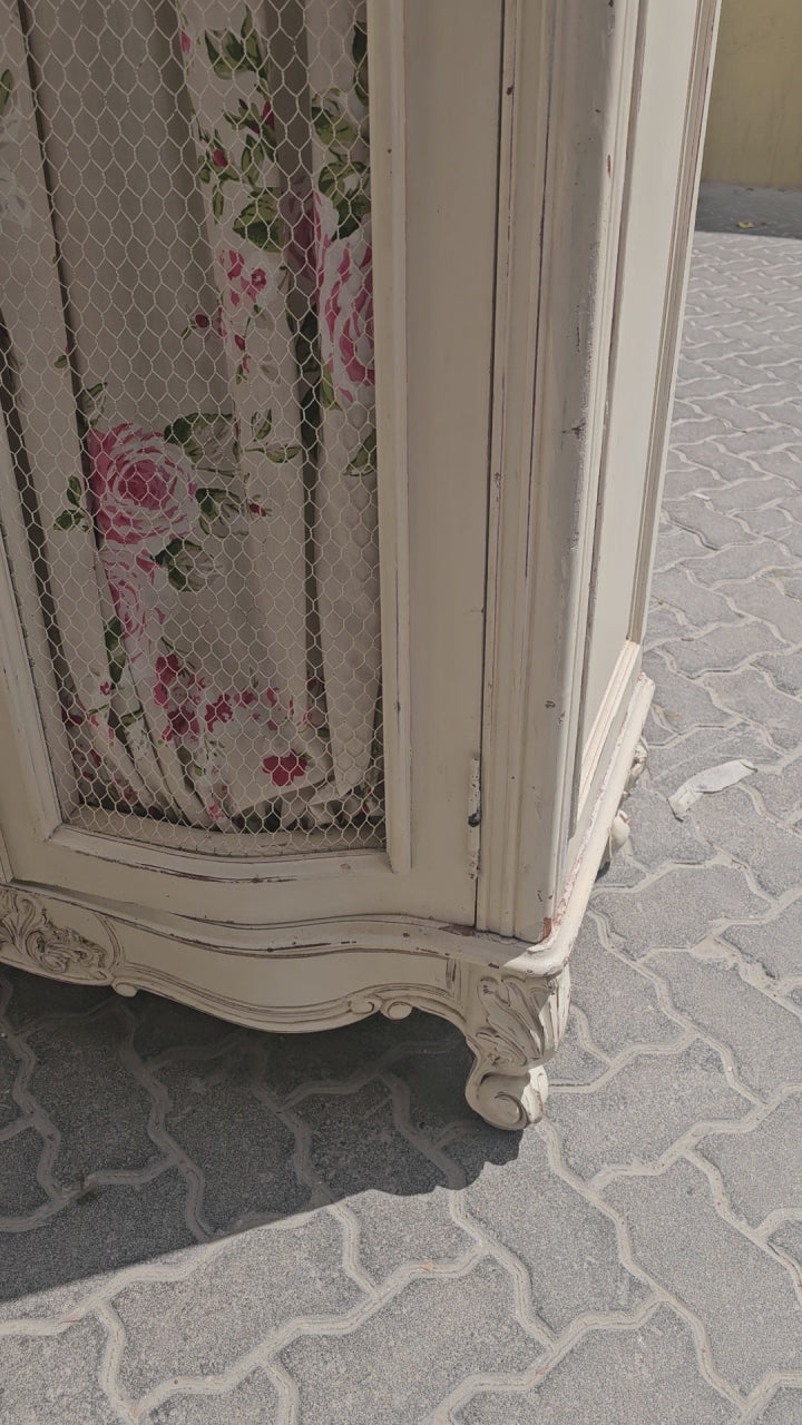 Shabby Chic Mesh Armoire
