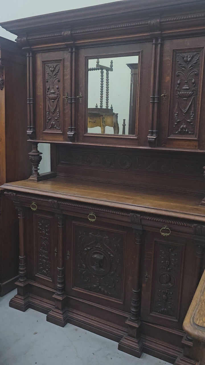 Renaissance Revival Buffet / Hutch, Circa 1890