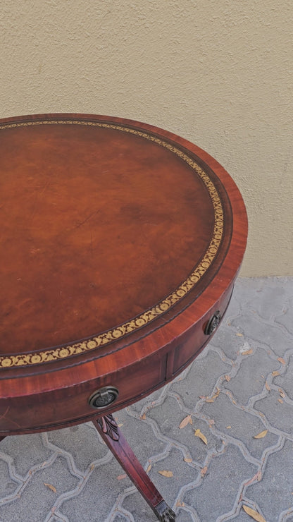 Fine Mahogany Drum Table