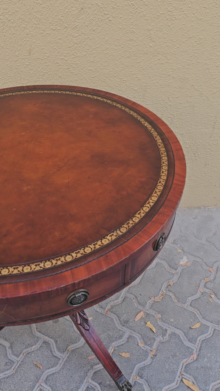 Fine Mahogany Drum Table
