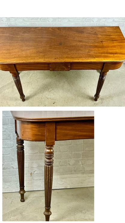 Mahogany Console with Turned Legs c. 1880