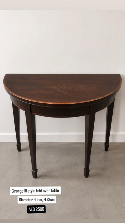 George III Style Mahogany Games Table