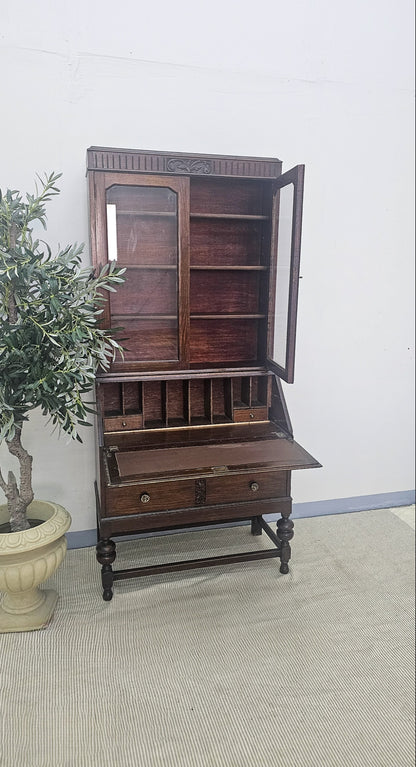 Edwardian Secretaire with Bookcase & Provenance