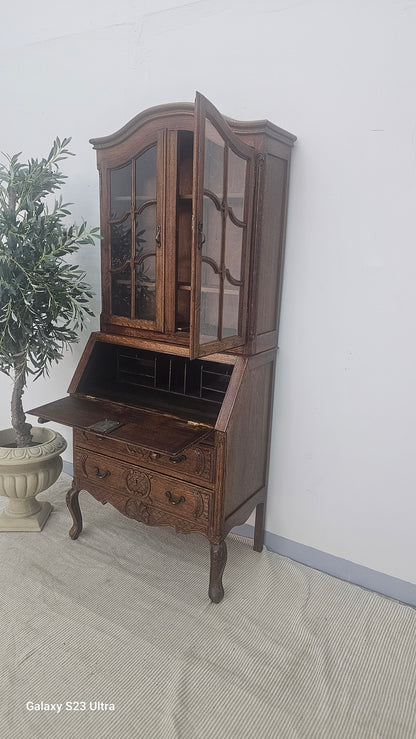 French Provincial Revival Bureau Bookcase