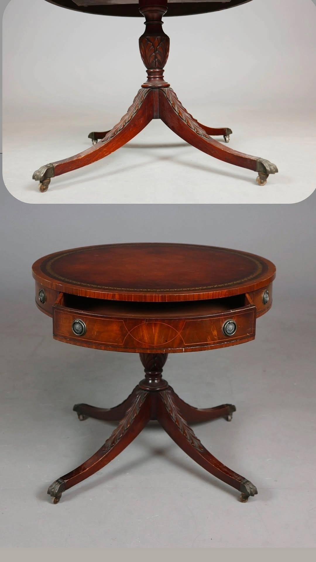 Georgian Style Mahogany Drum Table