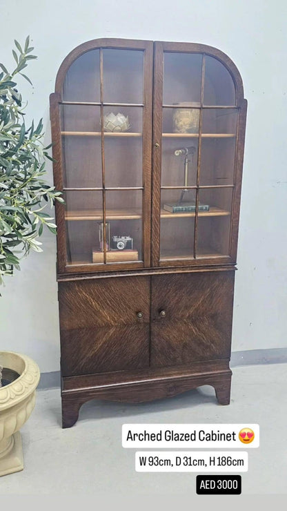 Arached Glazed Display Cabinet