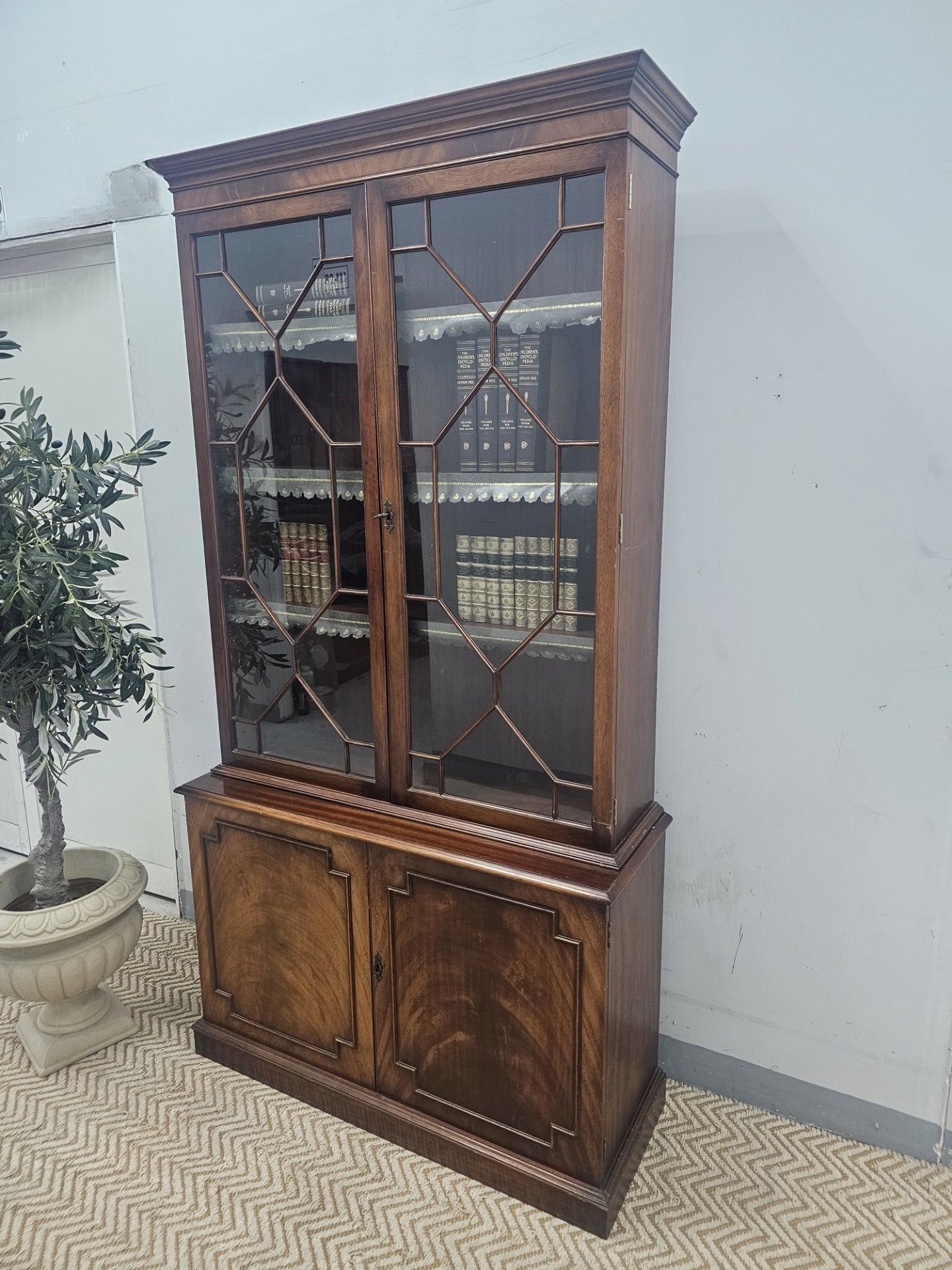 Vintage English Mahogany Bookcase
