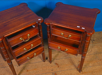 Mahogany bedside tables