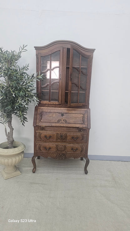 French Provincial Revival Bureau Bookcase