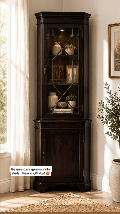 Glazed Corner Cabinet c. 1980