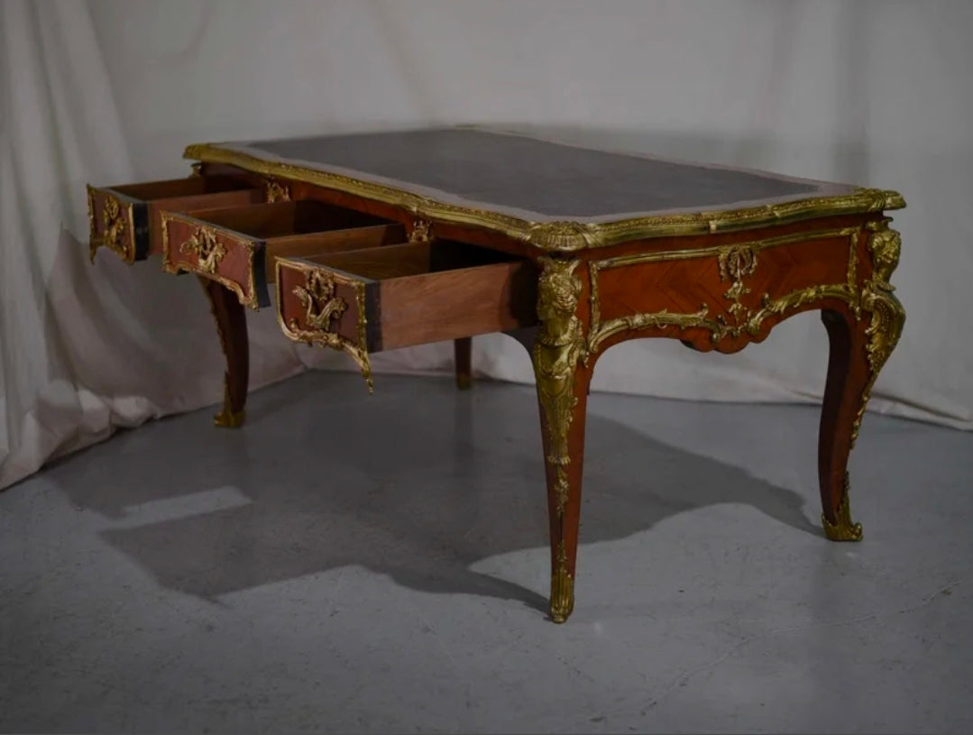Louis XV style Gilt Bronze Mounted Desk