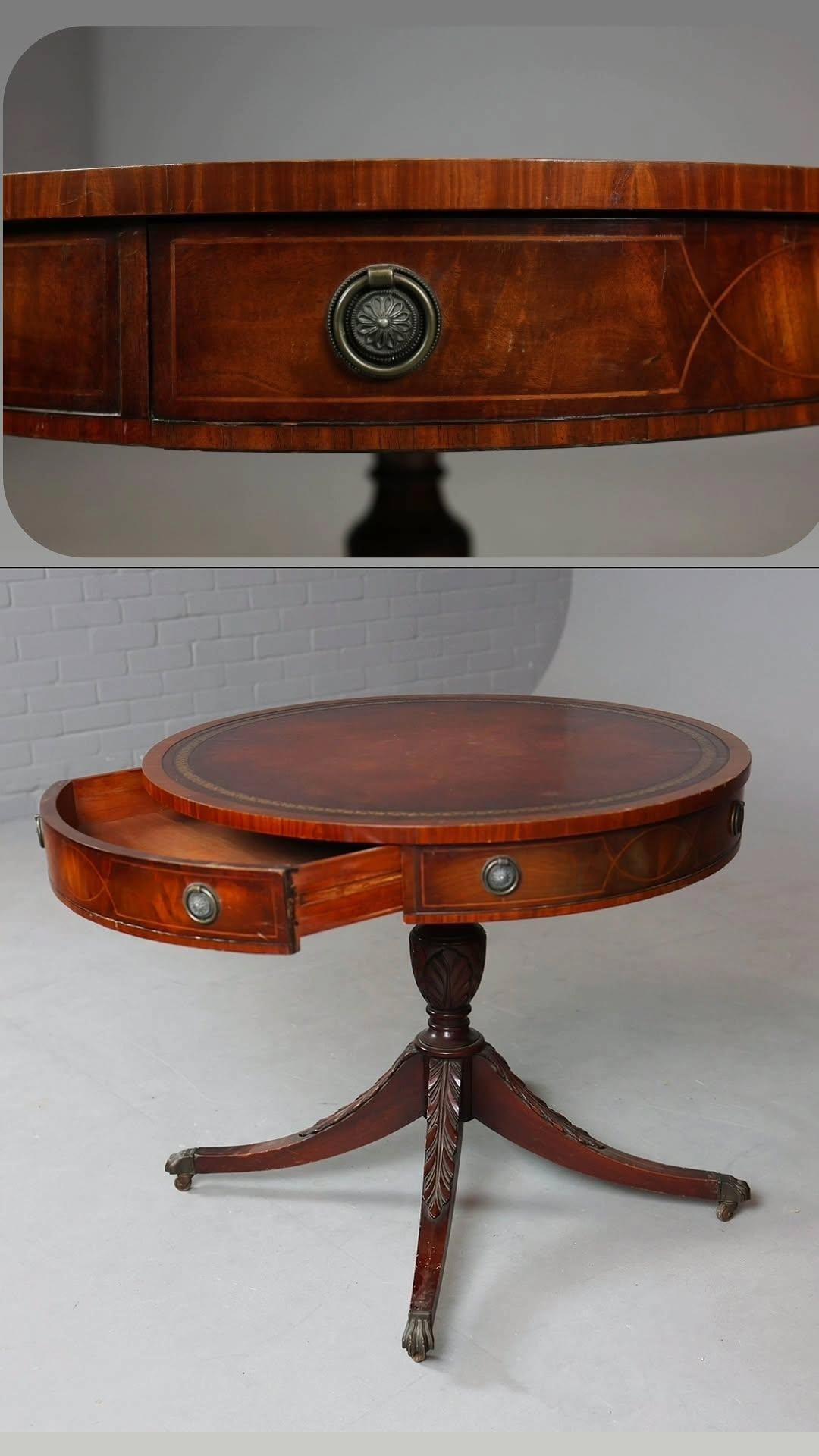 Georgian Style Mahogany Drum Table