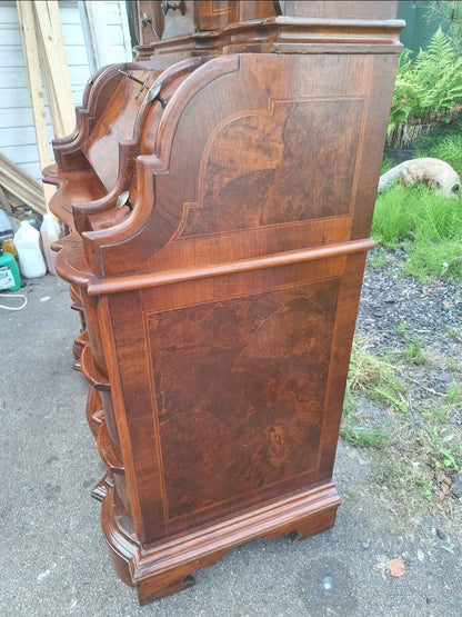 Continental Marquetry Bureau Bookcase c. 1930