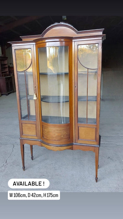 Edwardian Inlaid Display Cabinet c. 1910