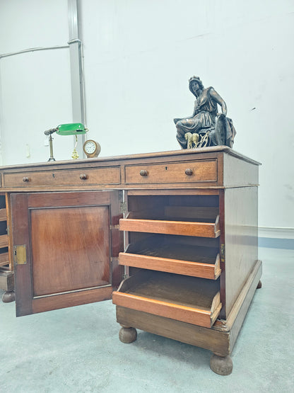 Mahogany Partners Desk c. 1880