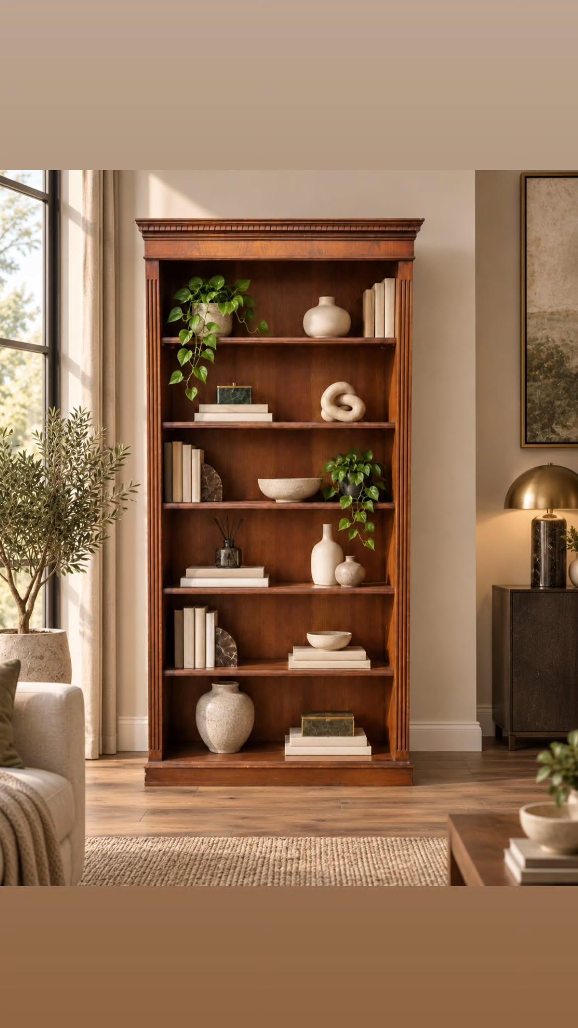 Georgian Style Open Bookcase c. 1970