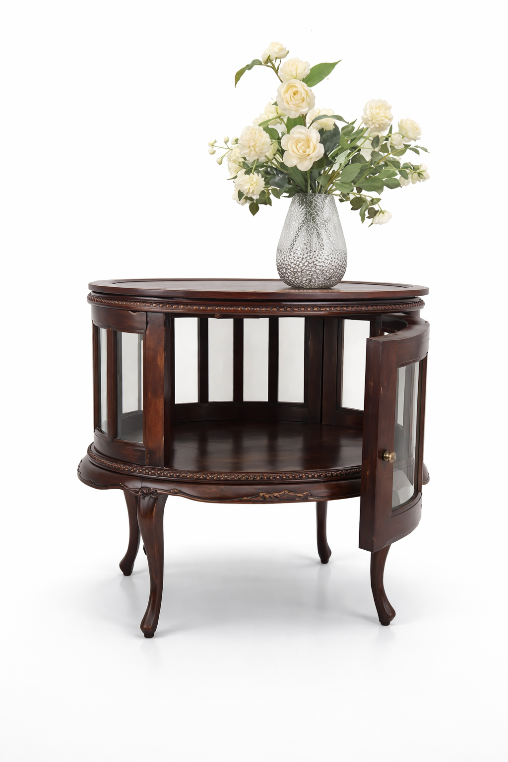 Mahogany Oval Drinks Cabinet