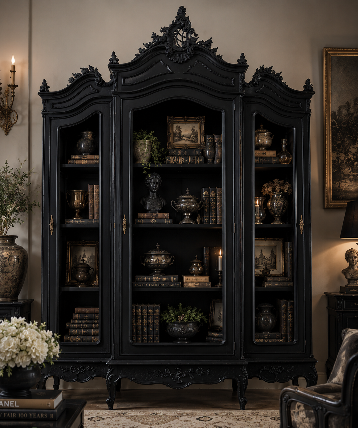 French Louis XV Style Display Cabinet, c. 1920