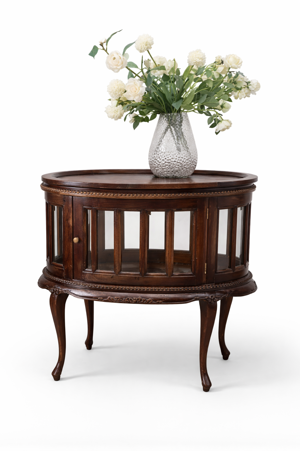 Mahogany Oval Drinks Cabinet