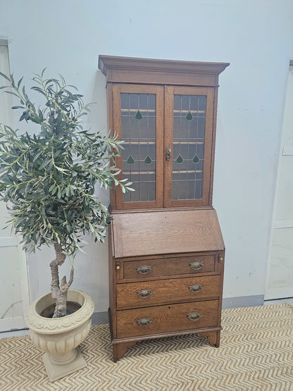 Oak Bureau Bookcase
