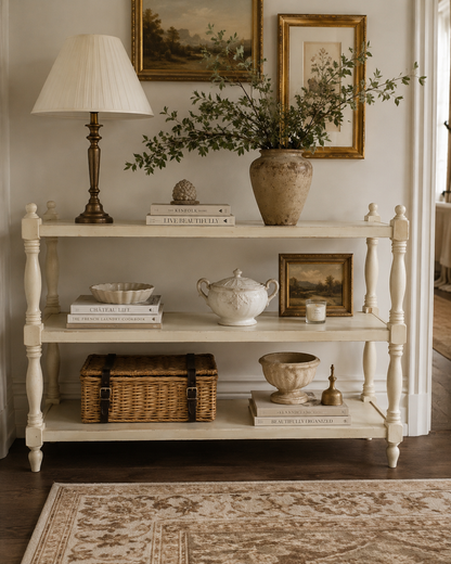 French Country Three Tier Console