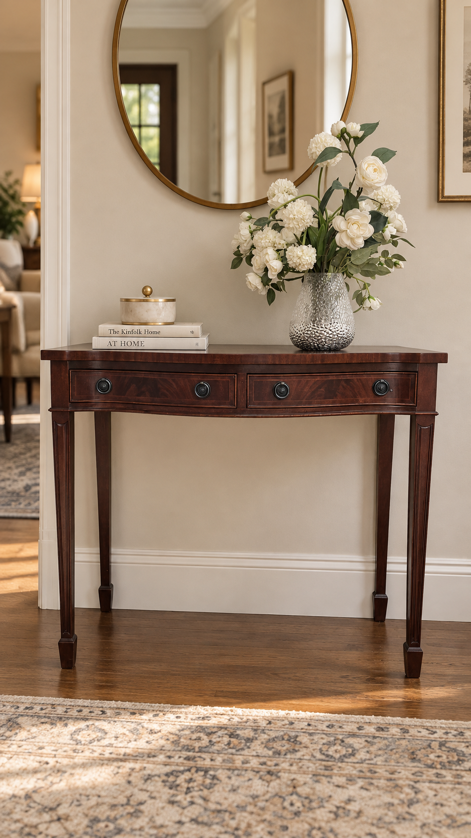 Mahogany Console by Jaycee Furniture