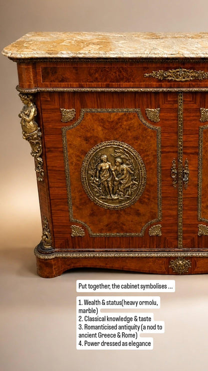 Napoleon III Ormolu-Mounted Kingwood & Burr Walnut Credenza