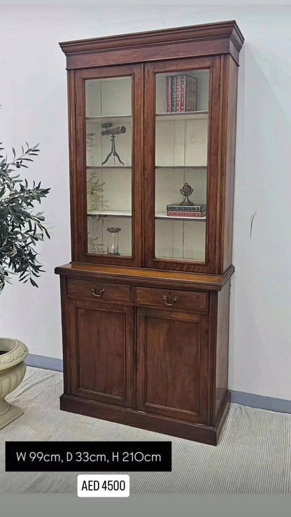 Victorian Mahogany Bookcase / Display Cabinet