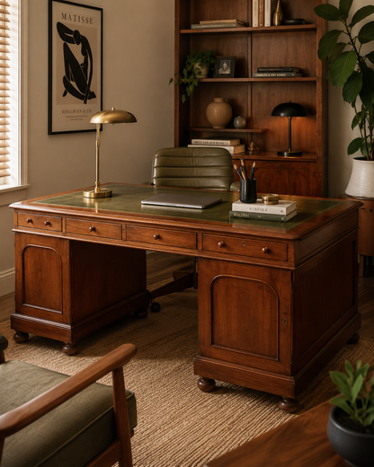 Mahogany Partners Desk c. 1880