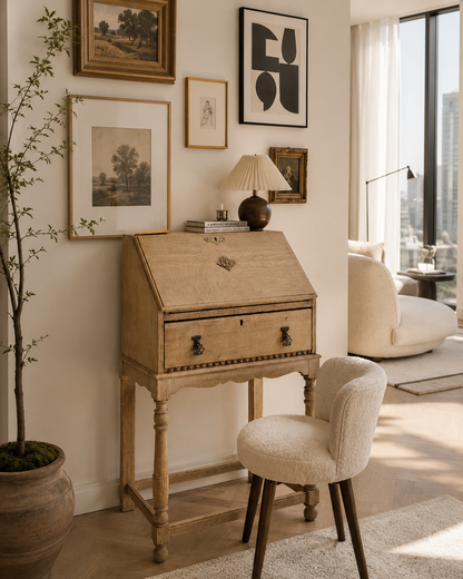 Petite Oak Natural Wood Bureau