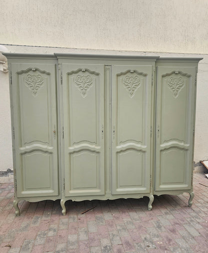 Louis XV–Style Four-Door Armoire 