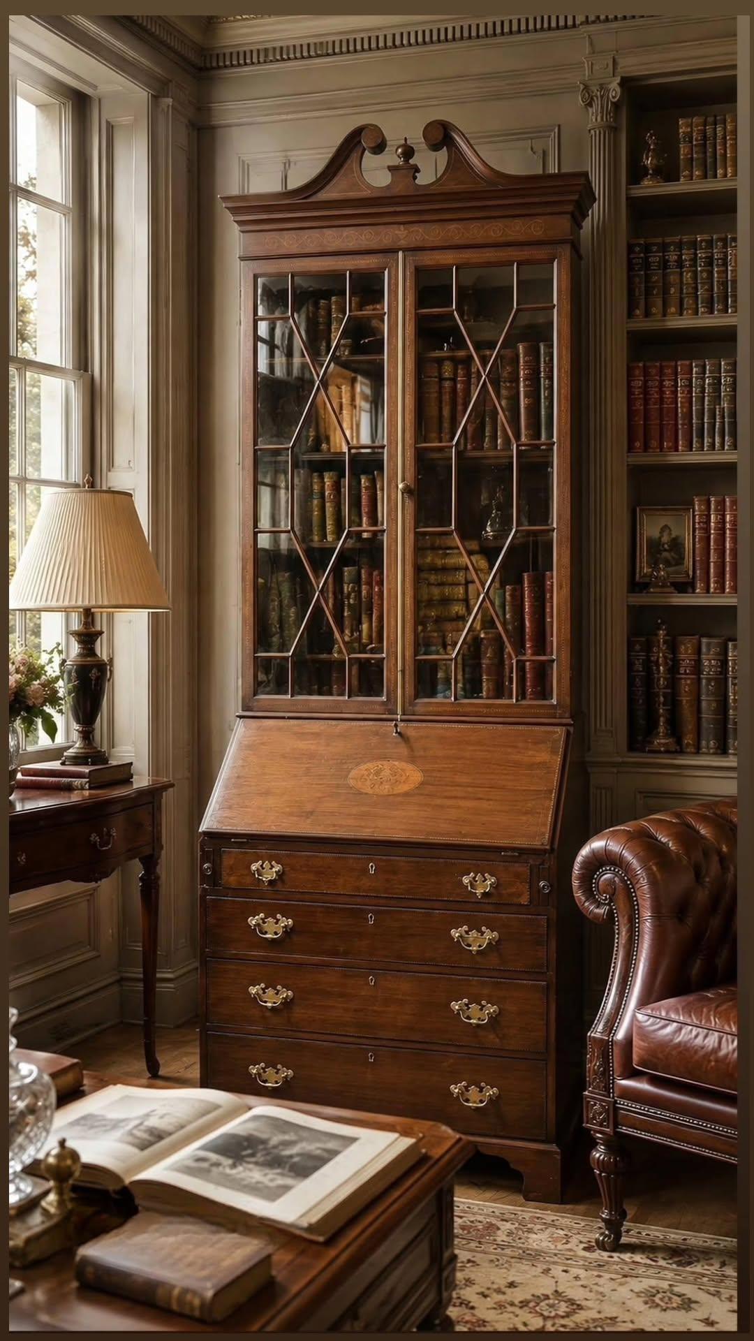 Edwardian Bureau Bookcase c. 1900
