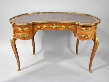 French Louis XV Revival Kidney Desk c. 1890–1910.