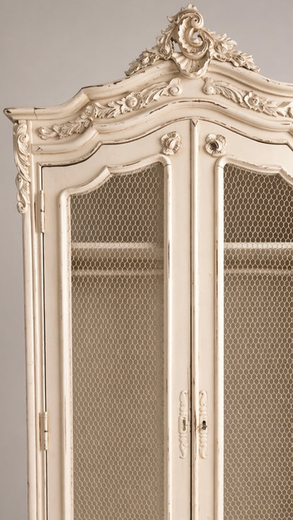 Shabby Chic Mesh Armoire