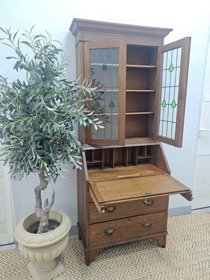 Oak Bureau Bookcase