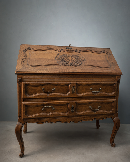 Louis XV Style Oak Bureau / Secretaire