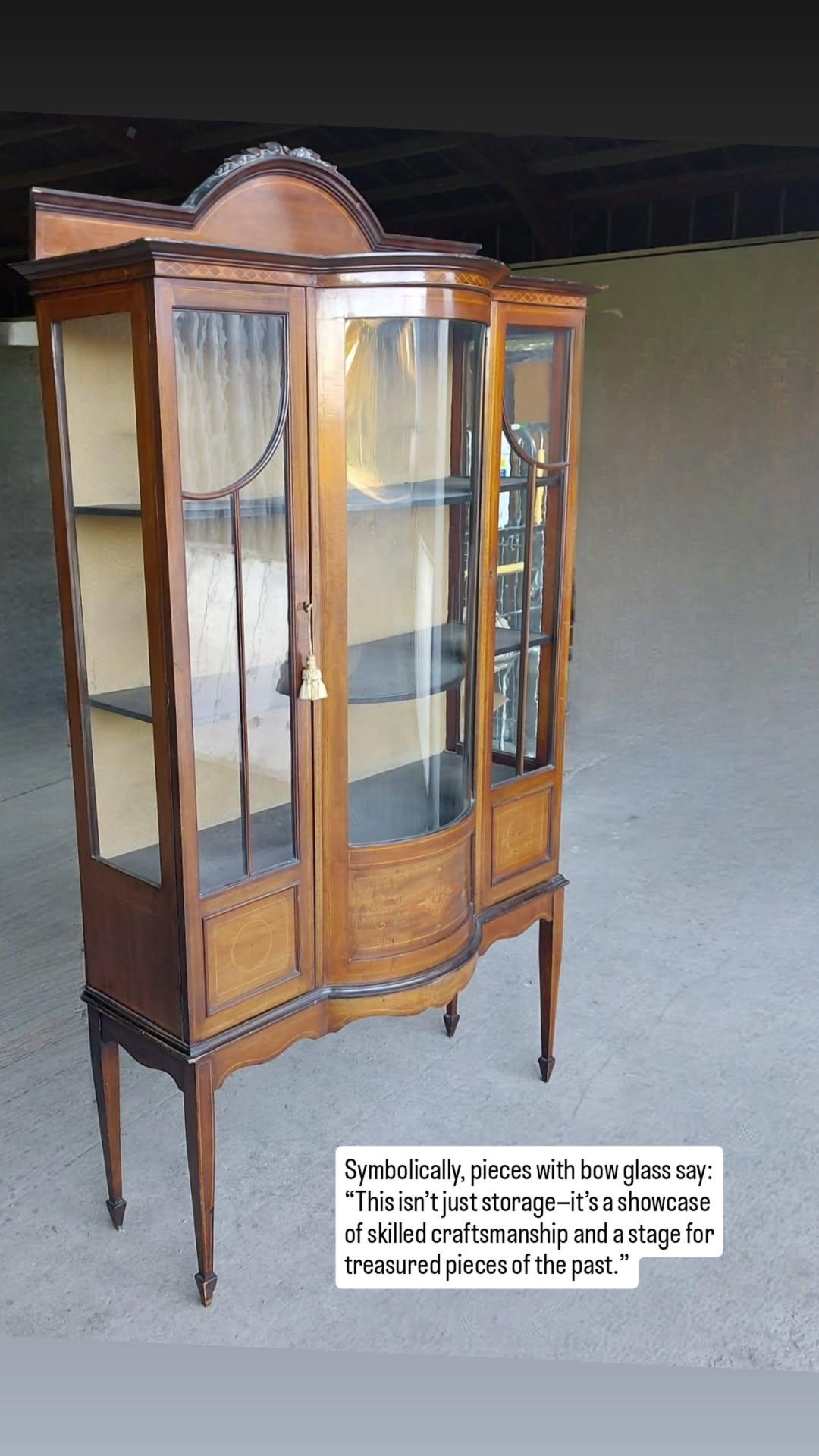 Edwardian Inlaid Display Cabinet c. 1910