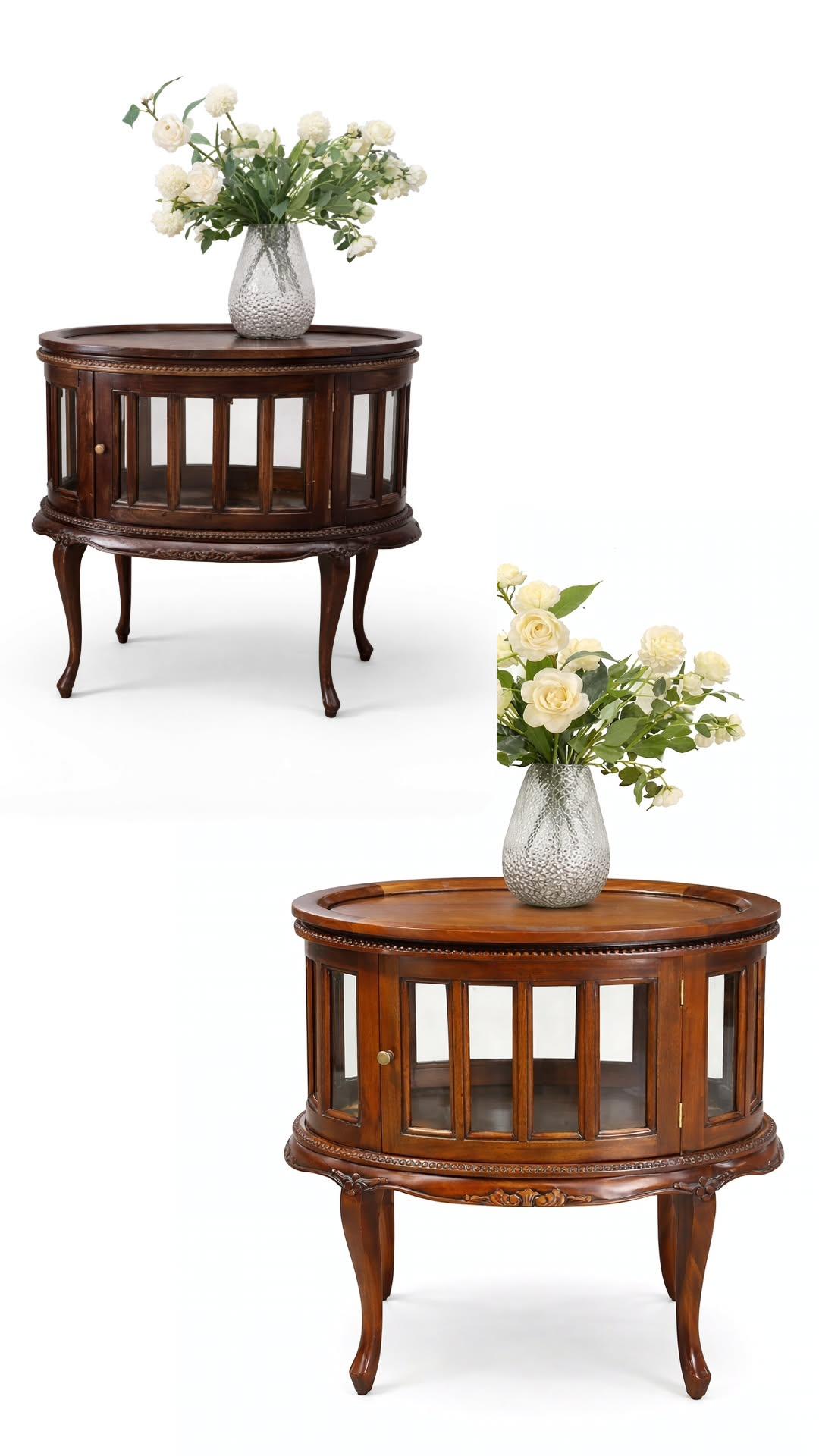 Mahogany Oval Drinks Cabinet