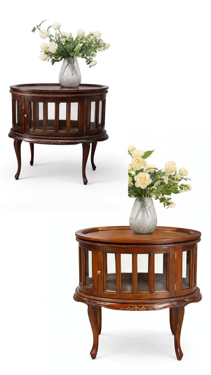 Mahogany Oval Drinks Cabinet