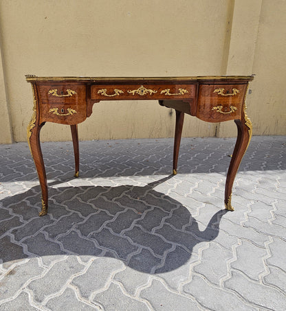 French Louis XV Revival Kidney Desk c. 1890–1910.