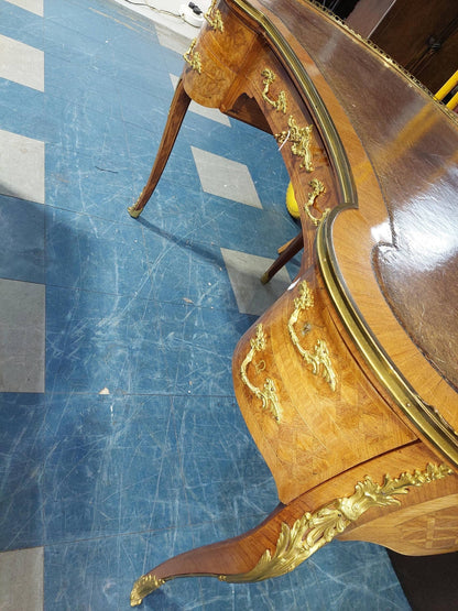 French Louis XV Revival Kidney Desk c. 1890–1910.