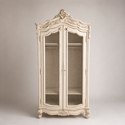 Shabby Chic Mesh Armoire