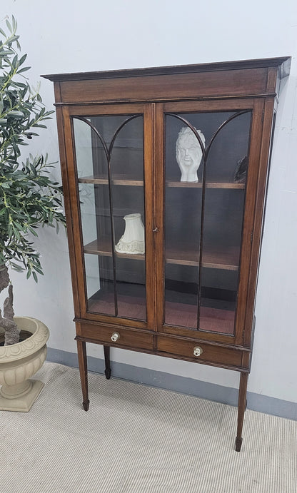 Glass Display Cabinet on Tapered Legs