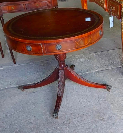 Georgian Style Mahogany Drum Table