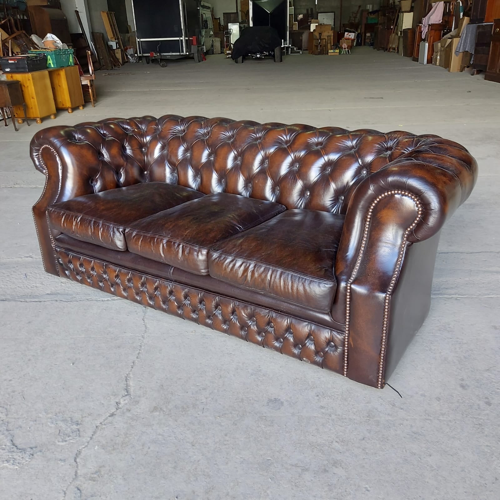 Vintage Leather Chesterfield Suite